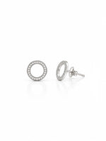 Abrir en la galería, Circle silver shimmer - 11mm