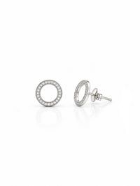 Circle silver shimmer - 11mm