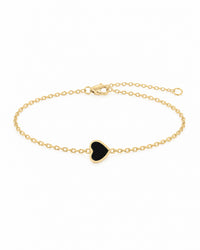 Black heart pulsera