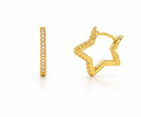 Mini star hoops shimmer