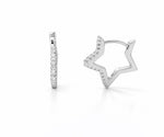 Abrir en la galería, Star shimmer hoops silver