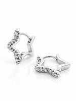 Abrir en la galería, Star shimmer hoops silver

