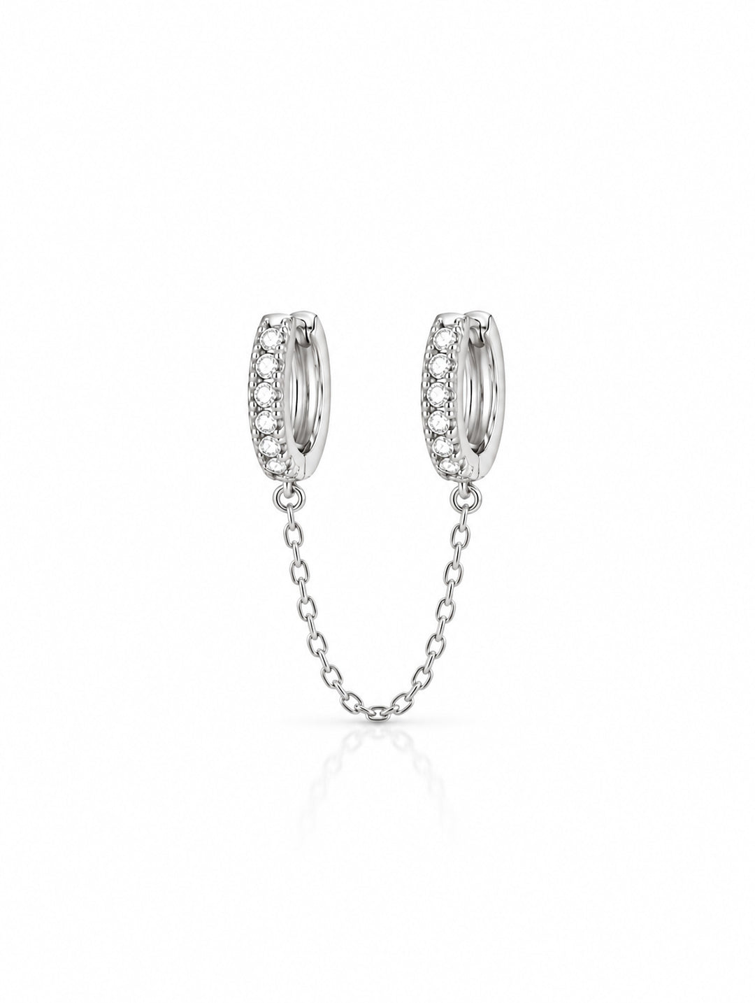 Double huggies shimmer silver