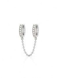 Double huggies shimmer silver