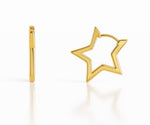 Abrir en la galería, Gold star hoops
