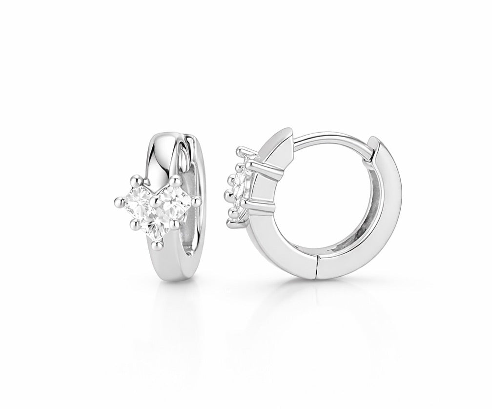 Diamond heart silver