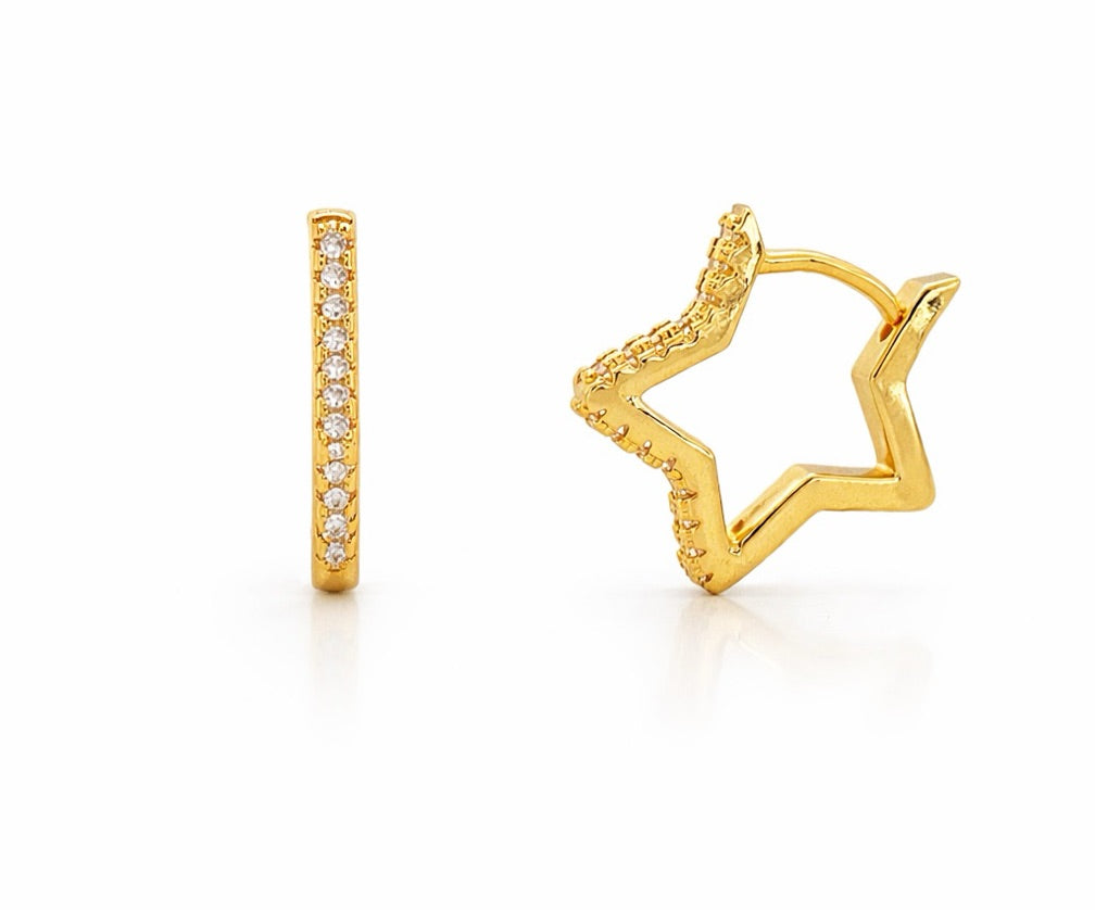 Star shimmer hoops - 20