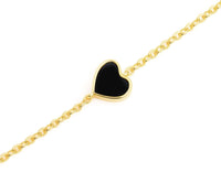 Black heart pulsera