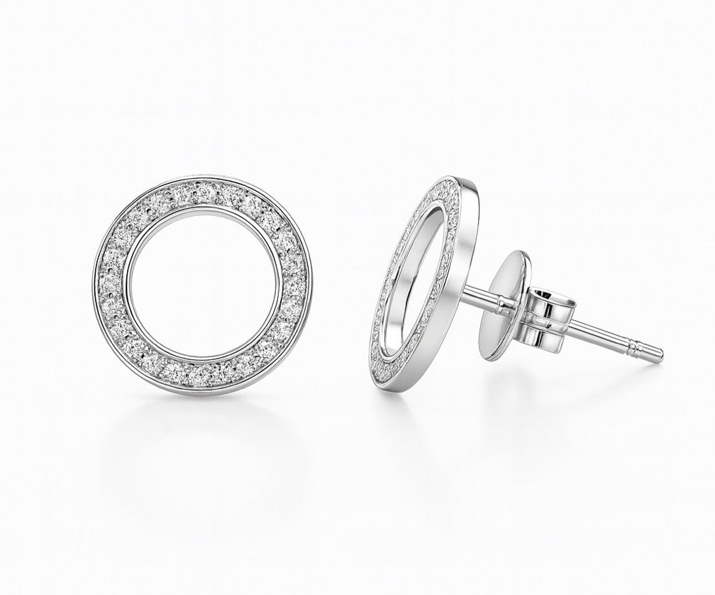 Circle shimmer silver 13mm