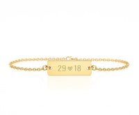 Rectangle tag pulsera