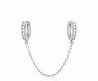 Double huggies shimmer silver