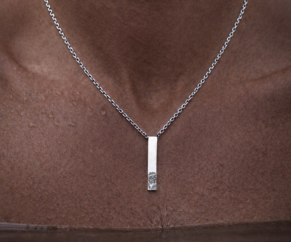 Bar tag silver